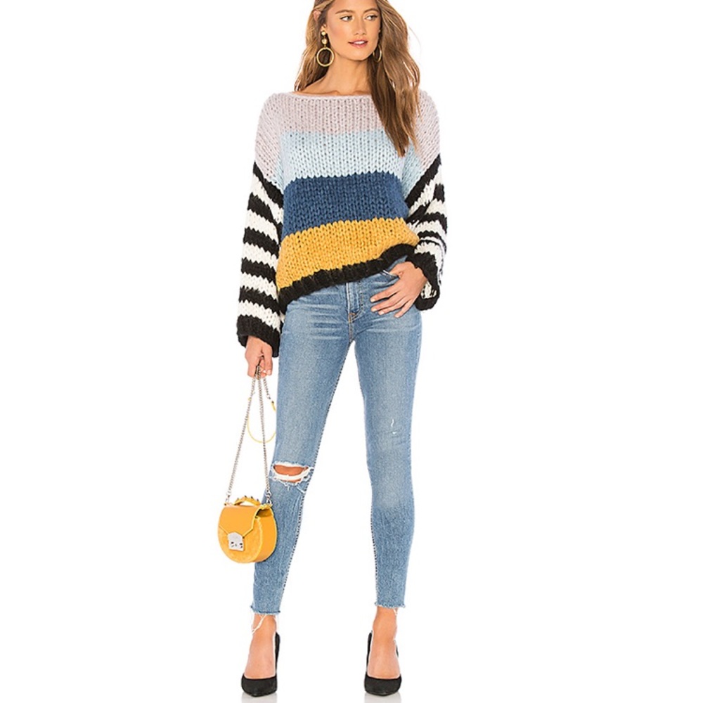 Blank NYC Multicolor Striped Sweater